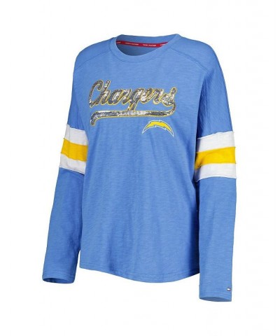 Women's Powder Blue Los Angeles Chargers Justine Long Sleeve Tunic T-shirt Powder Blue $39.41 Tops