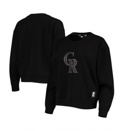 Women's Black Colorado Rockies Carrie Pullover Sweatshirt Black $34.40 Sweatshirts