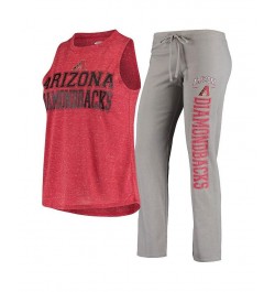 Women's Arizona Diamondbacks Satellite Muscle Tank Top and Pants Sleep Set Gray, Heathered Red $33.60 Pajama