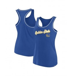 Women's Branded Royal Golden State Warriors Wordmark Logo Racerback Tank Top Royal $17.60 Tops