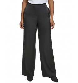 Women's Pull-On High-Rise Wide-Leg Pants Black $29.30 Pants