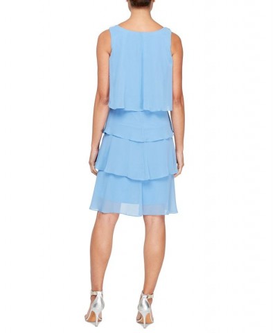 Tiered Chiffon Dress Bright Peri $39.24 Dresses