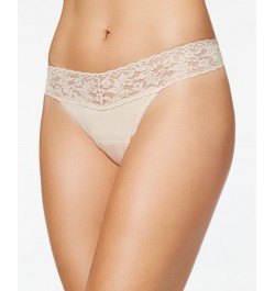 Organic Cotton Low-Rise Lace Thong 891581 Tan/Beige $19.72 Panty