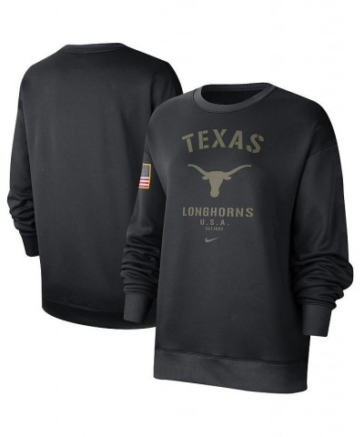 Women's Black Texas Longhorns Military-Inspired Appreciation Therma Performance All-Time Pullover Sweatshirt Black $32.25 Swe...