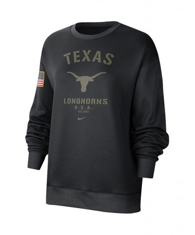 Women's Black Texas Longhorns Military-Inspired Appreciation Therma Performance All-Time Pullover Sweatshirt Black $32.25 Swe...