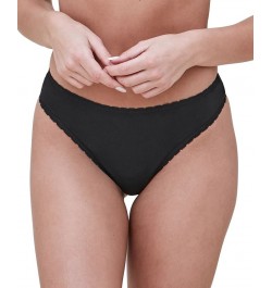 Women's Adorned Thong Underwear 371211 Black $12.90 Panty