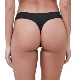 Women's Adorned Thong Underwear 371211 Black $12.90 Panty