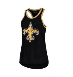 Women's Black New Orleans Saints Tater Tank Top Black $20.99 Tops