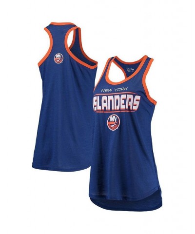 Women's Royal New York Islanders Showdown Slub Racerback Tank Top Royal $14.00 Tops