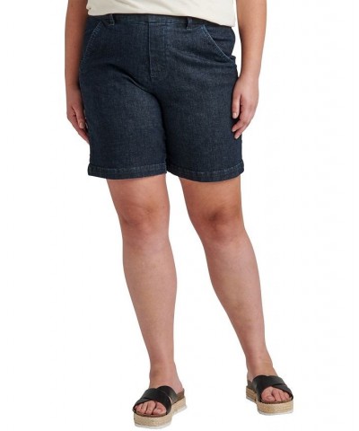 Plus Size Maddie Mid Rise 8" Pull-On Shorts Adriatic Blue $20.68 Shorts