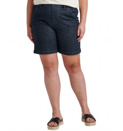 Plus Size Maddie Mid Rise 8" Pull-On Shorts Adriatic Blue $20.68 Shorts