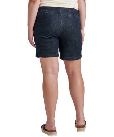 Plus Size Maddie Mid Rise 8" Pull-On Shorts Adriatic Blue $20.68 Shorts