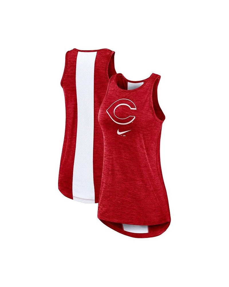 Women's Red Cincinnati Reds Right Mix High Neck Tank Top Red $20.00 Tops