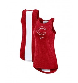 Women's Red Cincinnati Reds Right Mix High Neck Tank Top Red $20.00 Tops