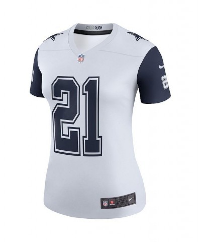 Women's Ezekiel Elliott White Dallas Cowboys Color Rush Legend Player Jersey White $50.60 Jersey