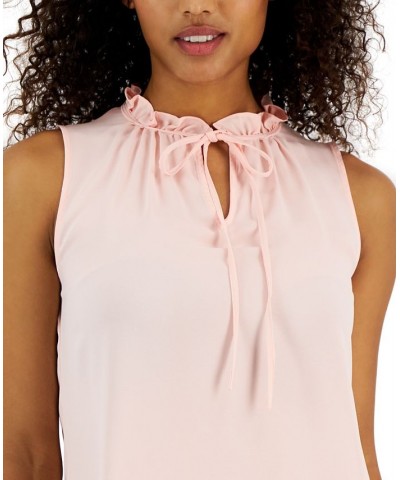 Women's Sleeveless Ruffle-Neck Tulia Blouse Cherry Blossom $21.07 Tops