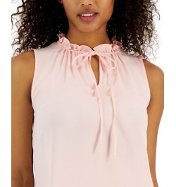 Women's Sleeveless Ruffle-Neck Tulia Blouse Cherry Blossom $21.07 Tops