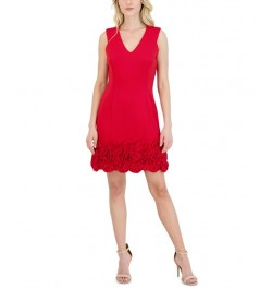 Ruffle-Hem Sheath Dress Red $57.12 Dresses