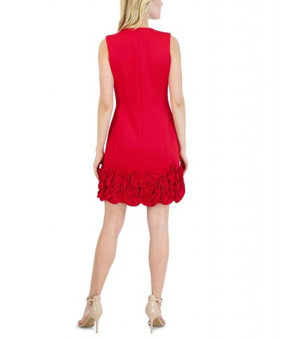 Ruffle-Hem Sheath Dress Red $57.12 Dresses