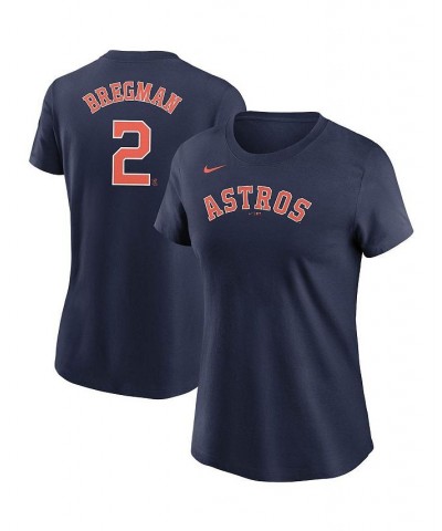 Women's Alex Bregman Navy Houston Astros Name and Number T-shirt Navy $25.00 Tops