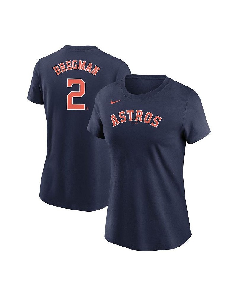 Women's Alex Bregman Navy Houston Astros Name and Number T-shirt Navy $25.00 Tops