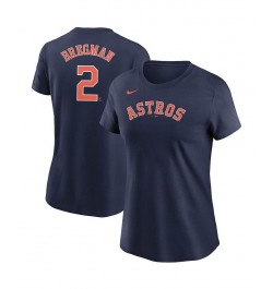 Women's Alex Bregman Navy Houston Astros Name and Number T-shirt Navy $25.00 Tops