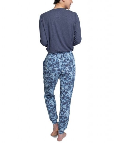 Women's Supersoft Ribbed Pajama Set Blue $26.88 Sleepwear