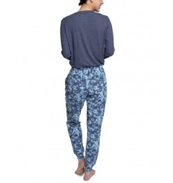 Women's Supersoft Ribbed Pajama Set Blue $26.88 Sleepwear