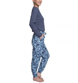 Women's Supersoft Ribbed Pajama Set Blue $26.88 Sleepwear