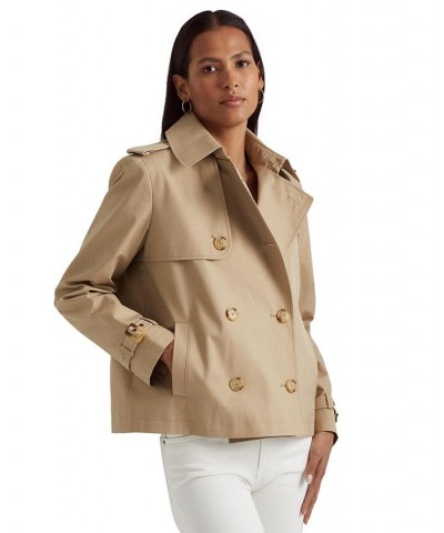 Women's Double-Breasted Trench Coat Tan/Beige $44.20 Coats