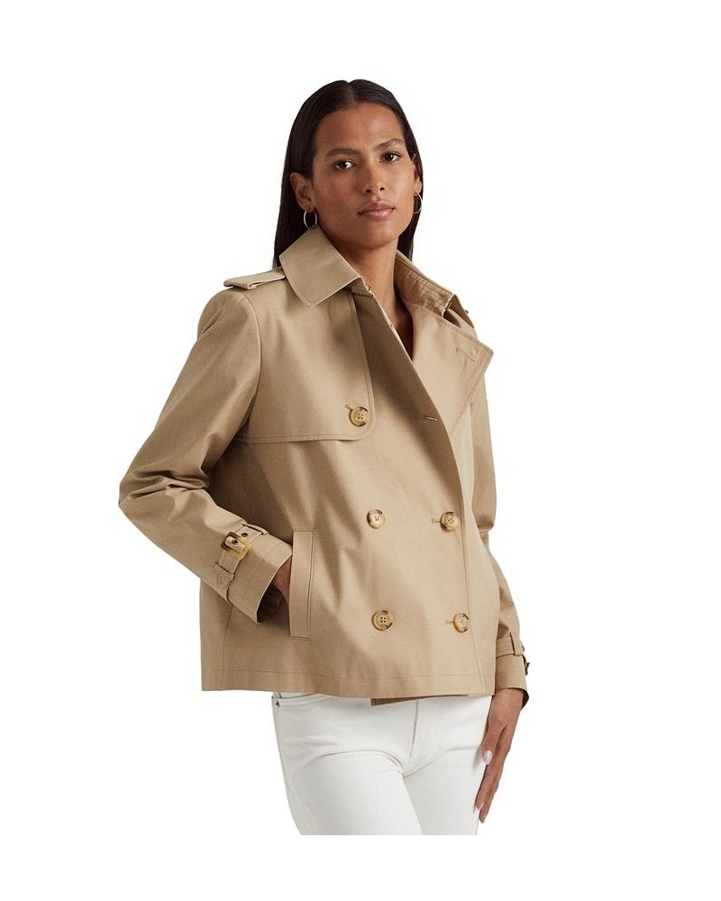 Women's Double-Breasted Trench Coat Tan/Beige $44.20 Coats