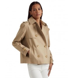 Women's Double-Breasted Trench Coat Tan/Beige $44.20 Coats