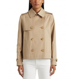 Women's Double-Breasted Trench Coat Tan/Beige $44.20 Coats