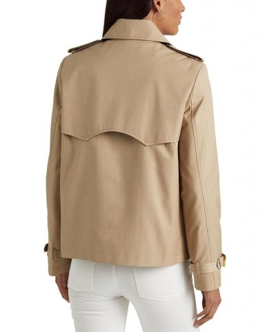 Women's Double-Breasted Trench Coat Tan/Beige $44.20 Coats