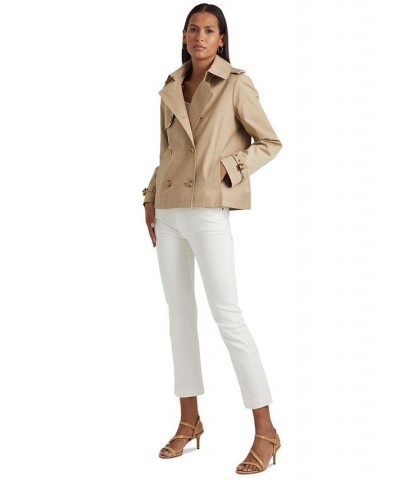 Women's Double-Breasted Trench Coat Tan/Beige $44.20 Coats