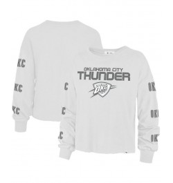 Women's '47 White Oklahoma City Thunder 2021/22 City Edition Call Up Parkway Long Sleeve T-shirt White $22.35 Tops