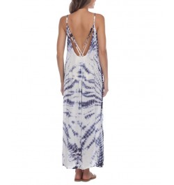 Tie-Dye Sleeveless Maxi Swim Cover-Up Navy Tie Dye $24.94 Swimsuits