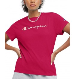 Women's Classic Logo T-Shirt Strawberry Rouge $12.36 Tops