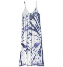 Tie-Dye Sleeveless Maxi Swim Cover-Up Navy Tie Dye $24.94 Swimsuits