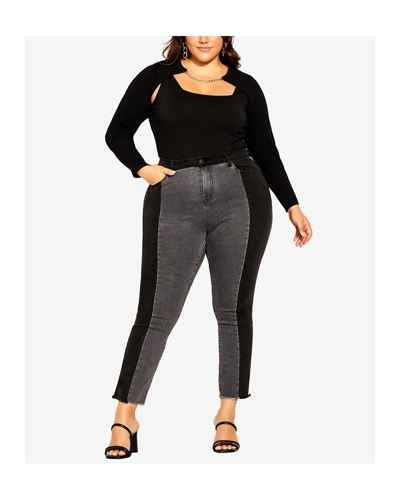 Plus Size Trendy Amelia Cardigan Sweater Black $33.12 Sweaters