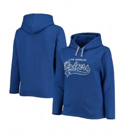 Women's Royal Los Angeles Dodgers Plus Size Side Split Pullover Hoodie Royal $33.20 Sweatshirts