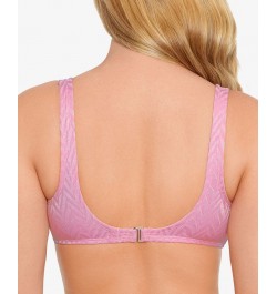 Juniors' Tie-Front Bralette Bikini Top & Bottoms Pink $17.15 Swimsuits