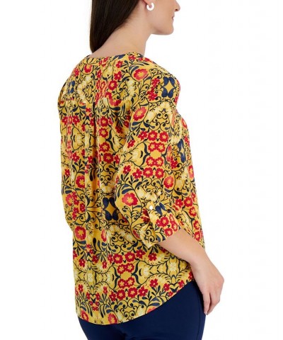 Women's Folk Travels Printed Top Golden Spice Combo $12.15 Tops