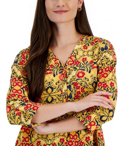 Women's Folk Travels Printed Top Golden Spice Combo $12.15 Tops