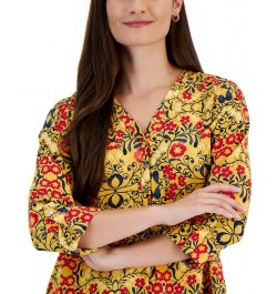 Women's Folk Travels Printed Top Golden Spice Combo $12.15 Tops