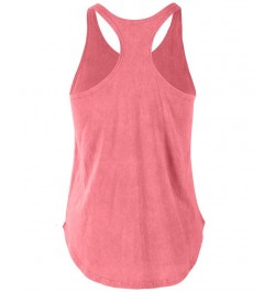 Women's Radiating Sun Cotton Tank Top Pink $24.36 Tops