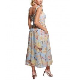 Women's Susanna Floral-Print Sleeveless Midi Dress Peach Fiore $75.60 Dresses