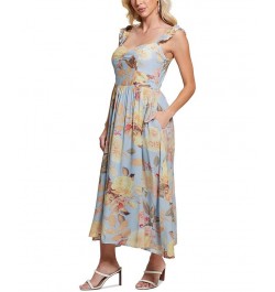 Women's Susanna Floral-Print Sleeveless Midi Dress Peach Fiore $75.60 Dresses