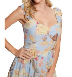 Women's Susanna Floral-Print Sleeveless Midi Dress Peach Fiore $75.60 Dresses