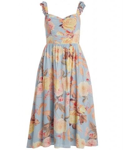 Women's Susanna Floral-Print Sleeveless Midi Dress Peach Fiore $75.60 Dresses